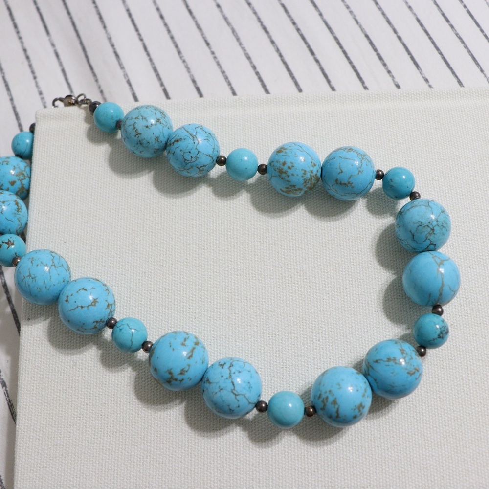 Genuine Turquoise Beaded Necklace